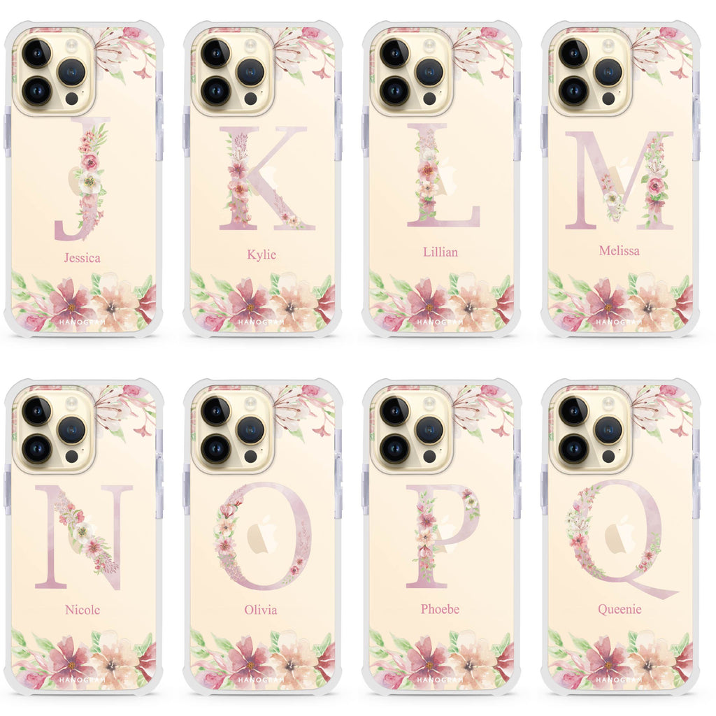 Monogram & Floral iPhone 15 Pro Max Ultra Shockproof Case | Hanogram –  Hanogram