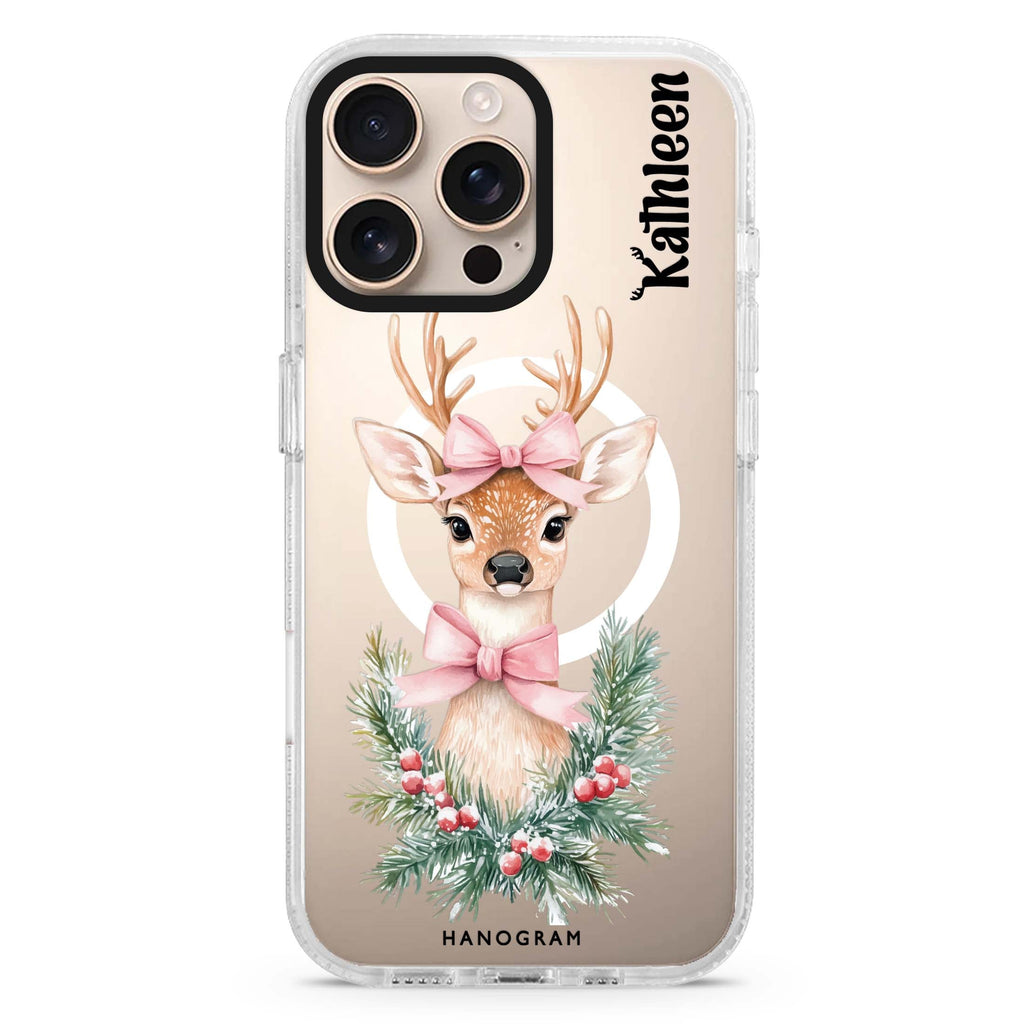 Whimsical Winter Deer MagSafe Compatible Ultra Clear Case