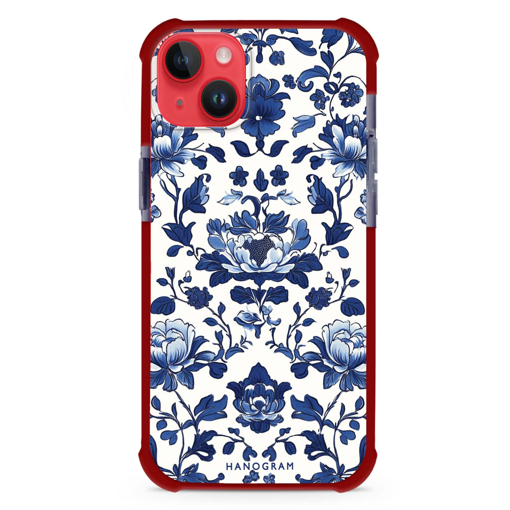 Porcelain Elegance iPhone 15 Plue MagSafe Compatible Ultra Shockproof Case