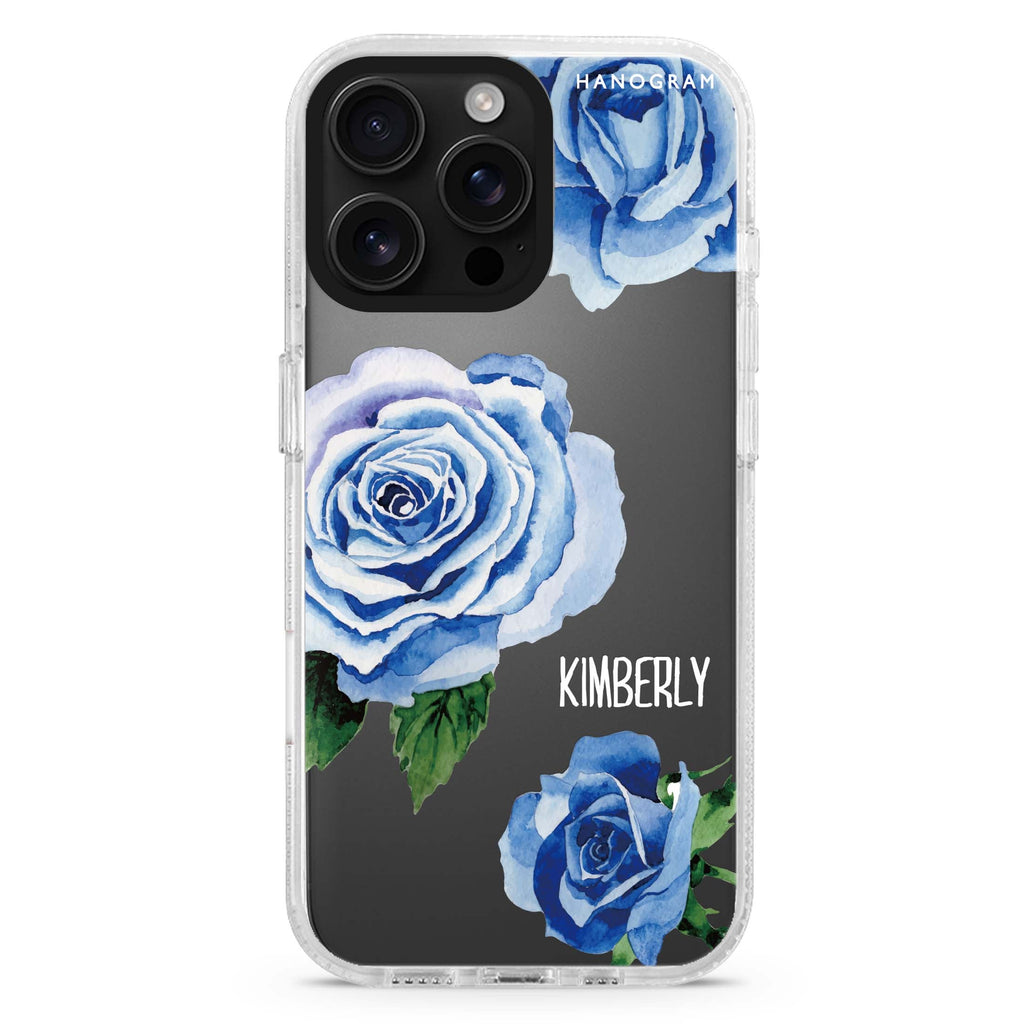 Blue Rose iPhone 16 Pro & 16 Pro Max Case - Personalized and Stylish Protection