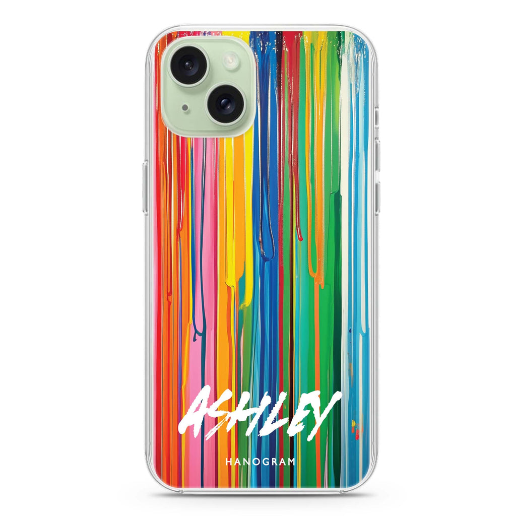 Vivid Stripes iPhone 15 Plus MagSafe Compatible Ultra Clear Case