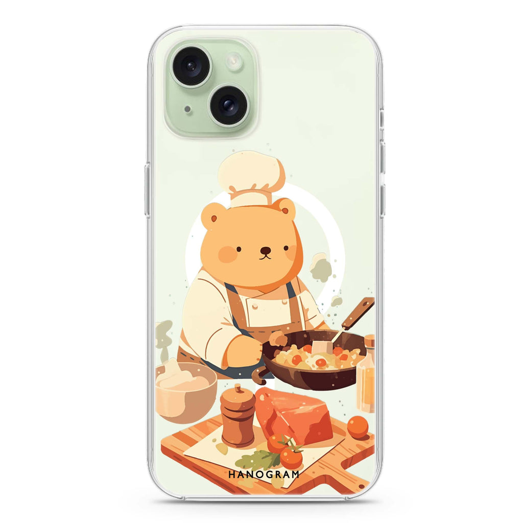 Culinary Bear iPhone 15 Plus MagSafe Compatible Ultra Clear Case