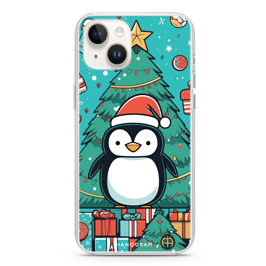 Penguin Christmas Joy iPhone 13 MagSafe Compatible Ultra Clear Case