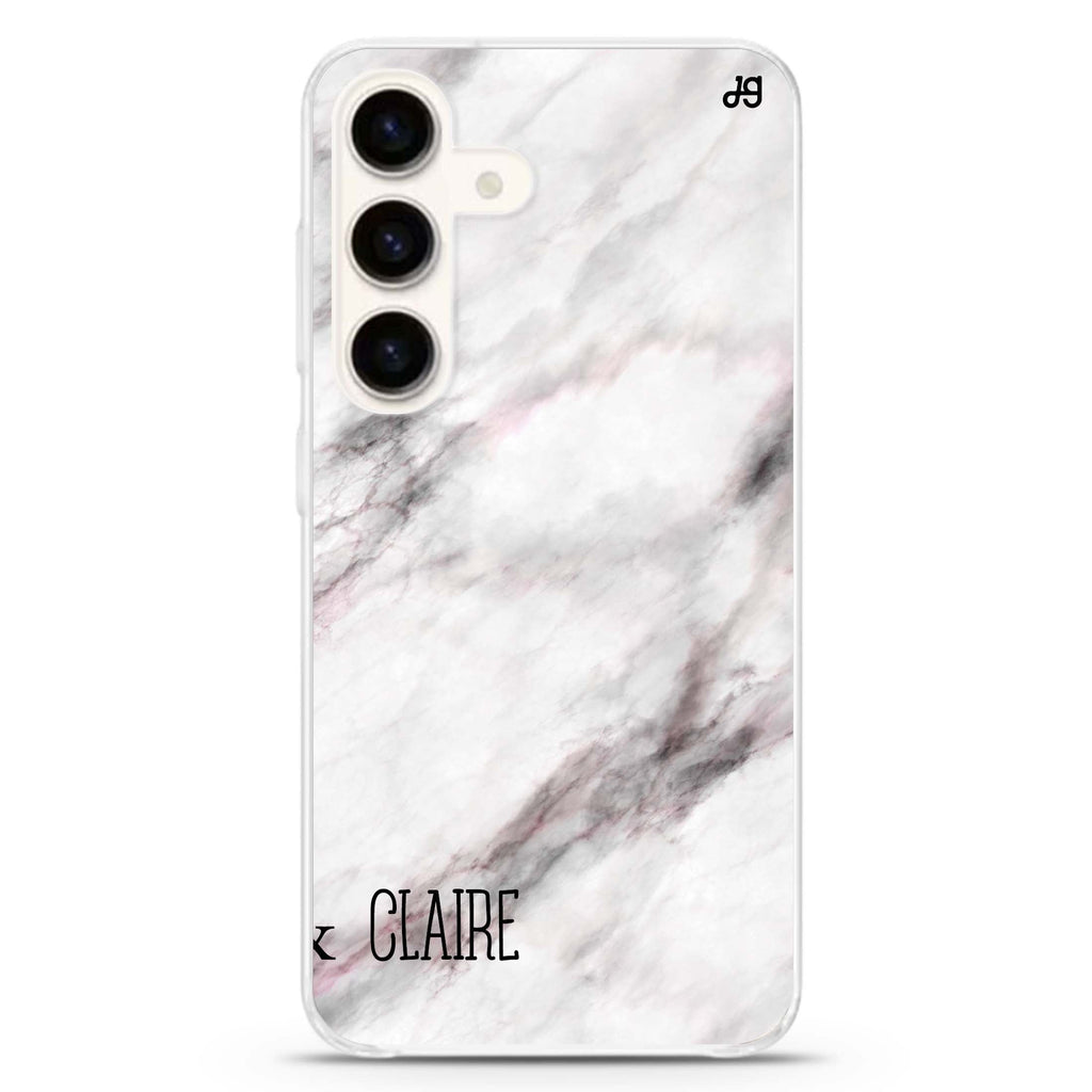 White Marble Samsung Galaxy Ultra Clear Case