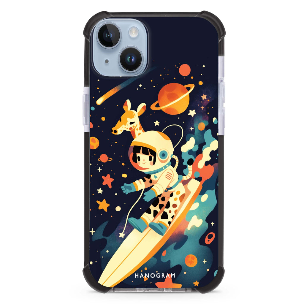Space Giraffe iPhone 15 Plue MagSafe Compatible Ultra Shockproof Case