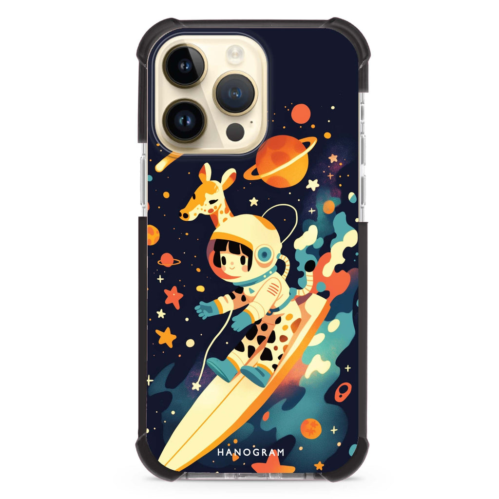 Space Giraffe iPhone 15 Pro MagSafe Compatible Ultra Shockproof Case