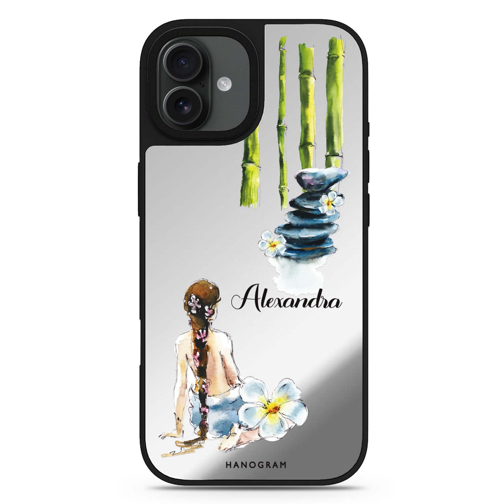 Reflective iPhone 16 Mirror Case – Cherry Bliss Design