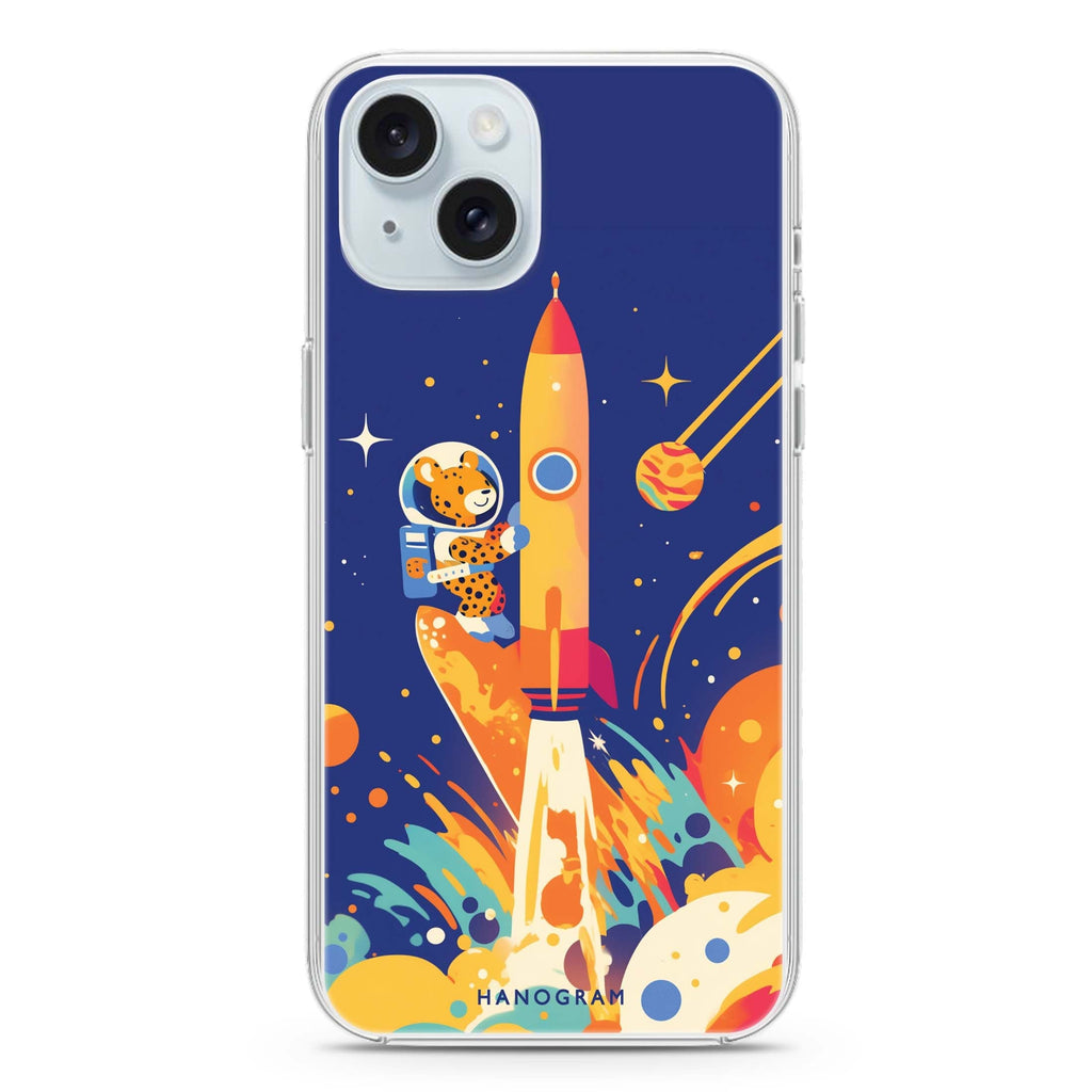 Surfing the Stars iPhone 15 Plus Ultra Clear Case