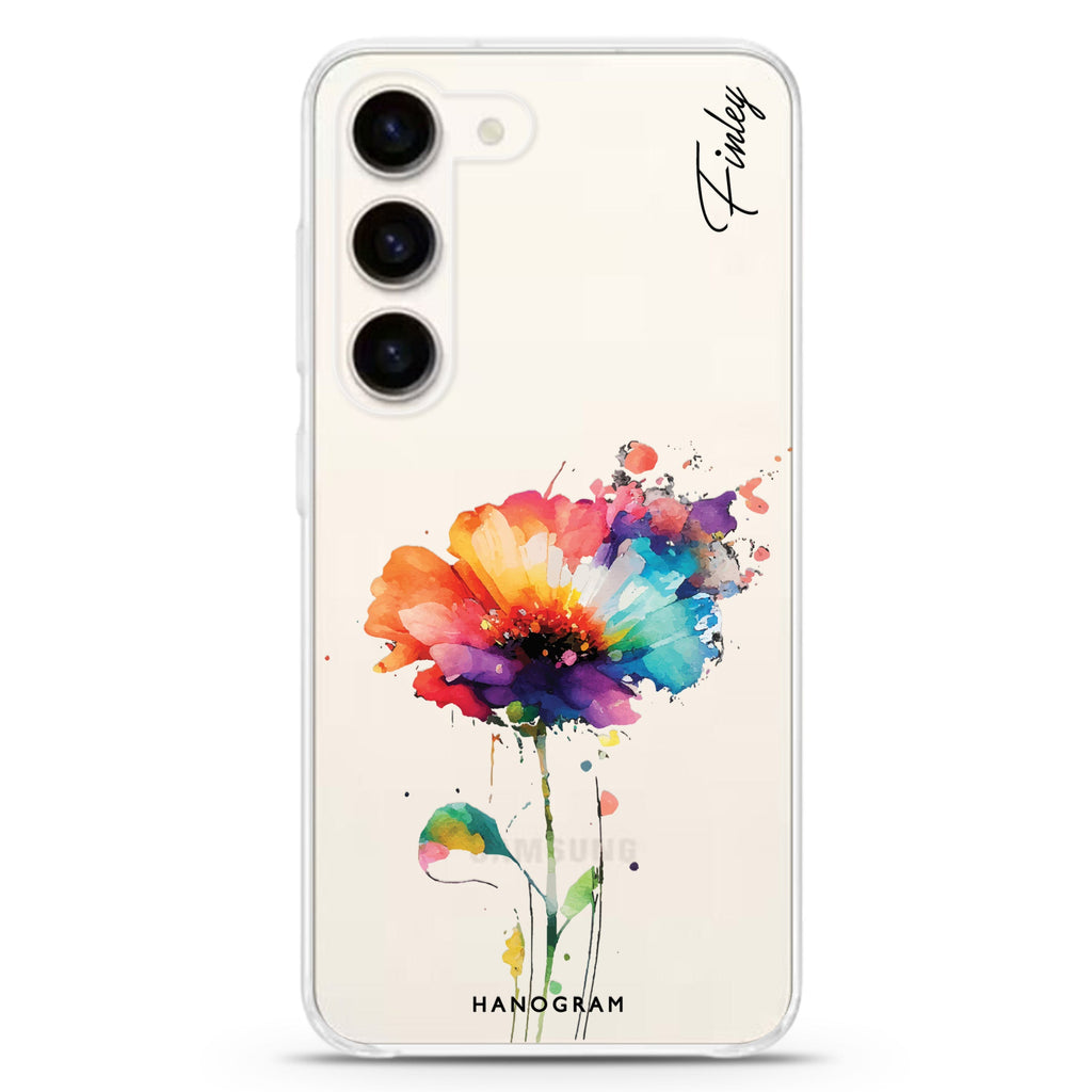 A Beautiful Watercolour Flower Samsung Galaxy S23 Plus Case - Personalized and Stylish Protection