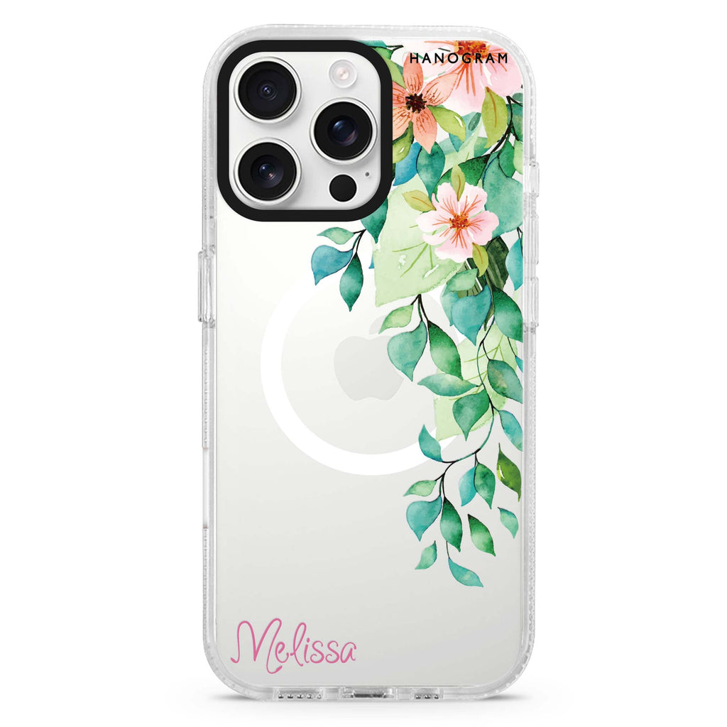 Secret Flower iPhone 15 Pro Max MagSafe Compatible Ultra Clear Case