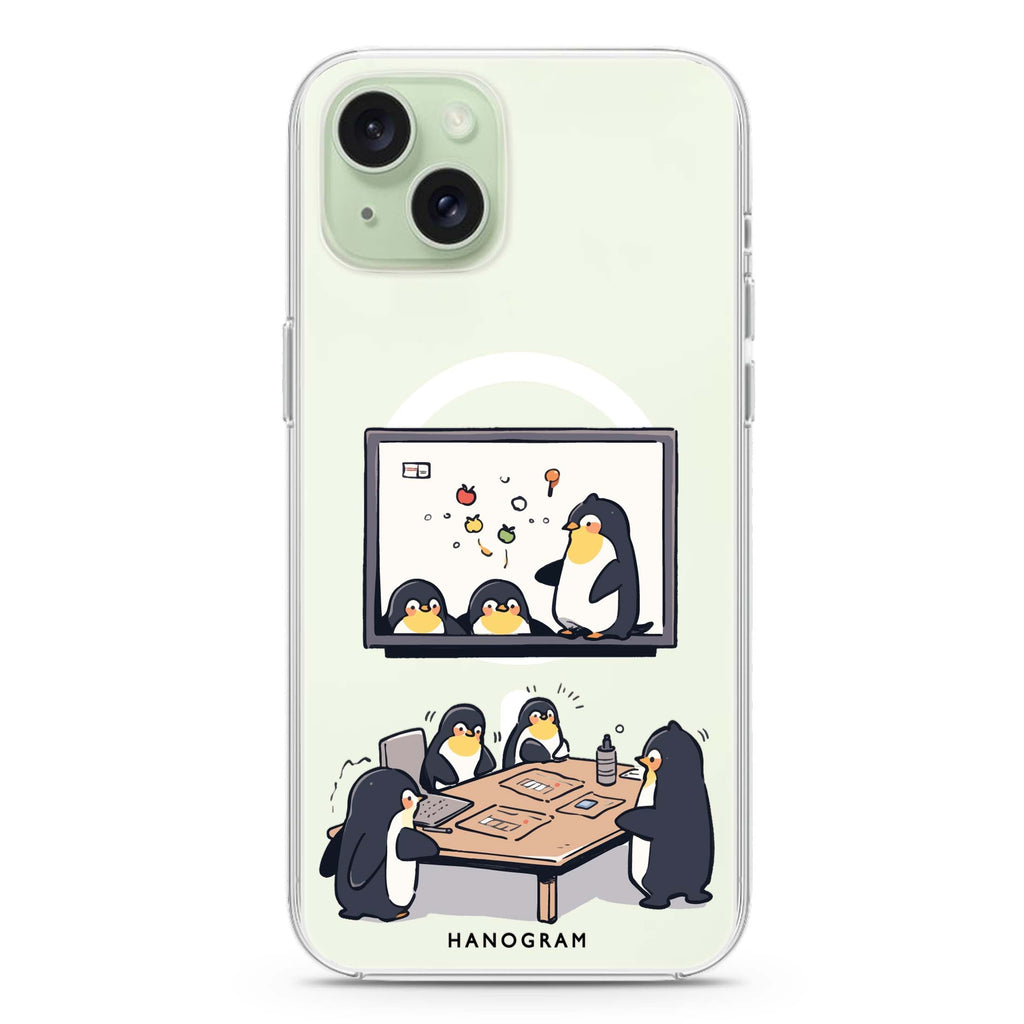 Penguin Presentation iPhone 15 Plus MagSafe Compatible Ultra Clear Case