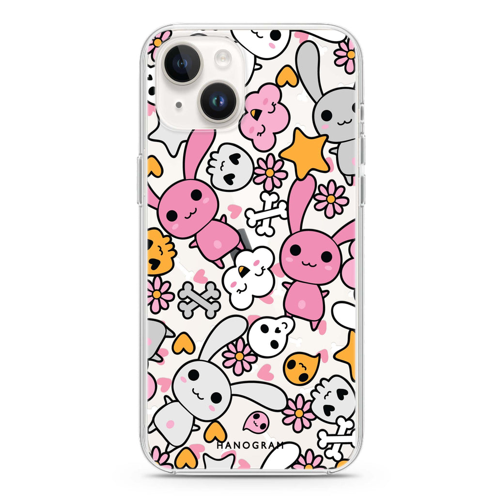 Bunny Doodles iPhone 14 Plus Ultra Clear Case