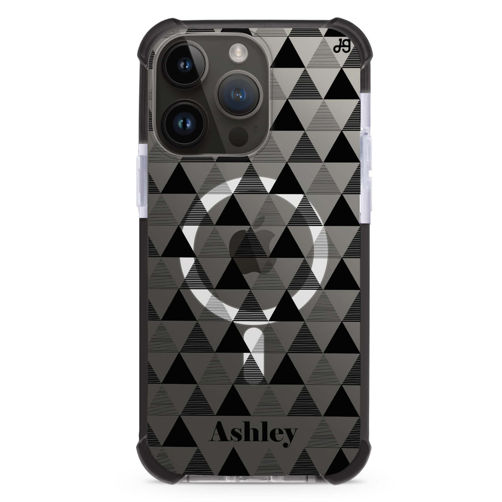 Triangles Seamless iPhone 15 Pro MagSafe Compatible Ultra Shockproof Case