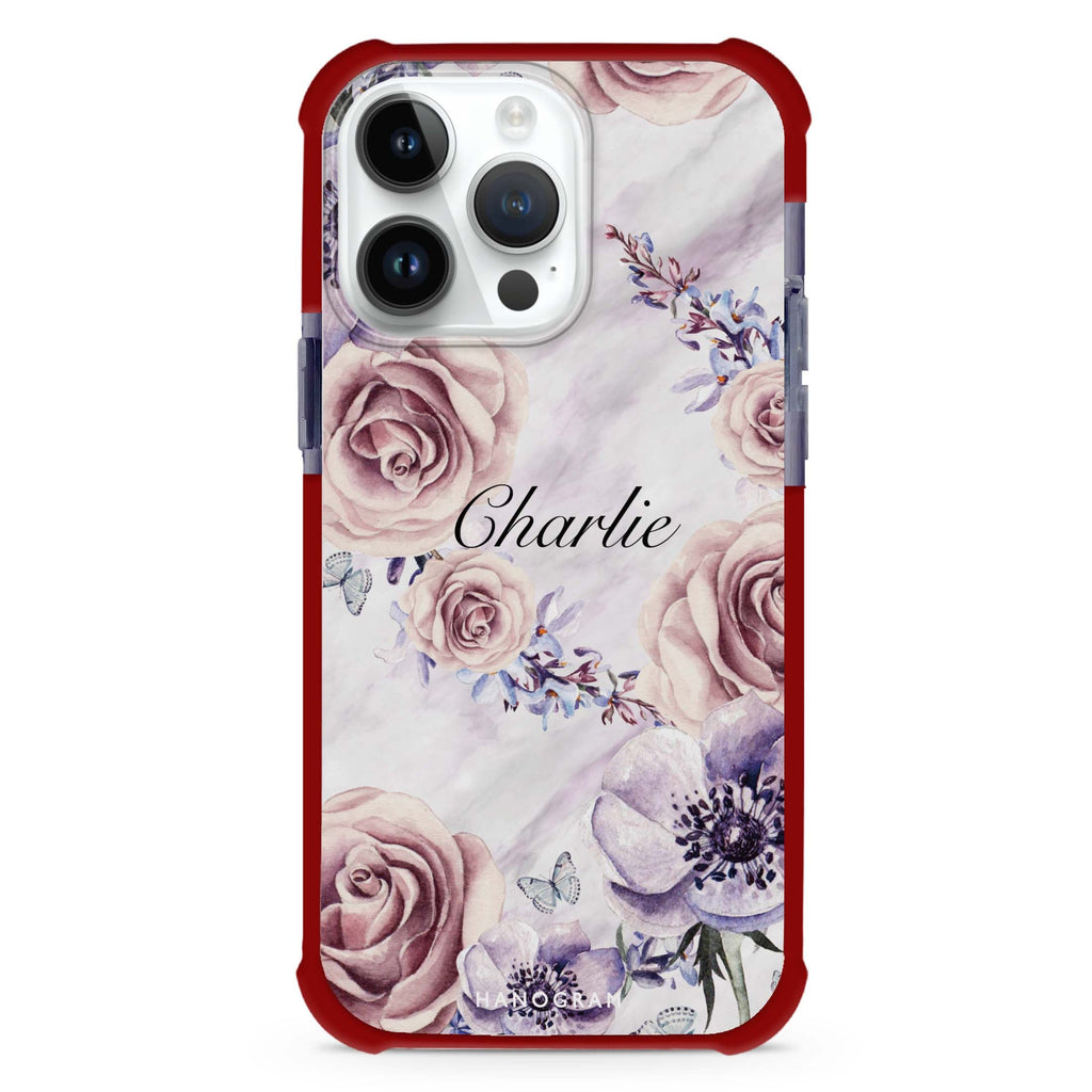 White Marble – Deep Love iPhone 15 Pro Max MagSafe Compatible Ultra Shockproof Case