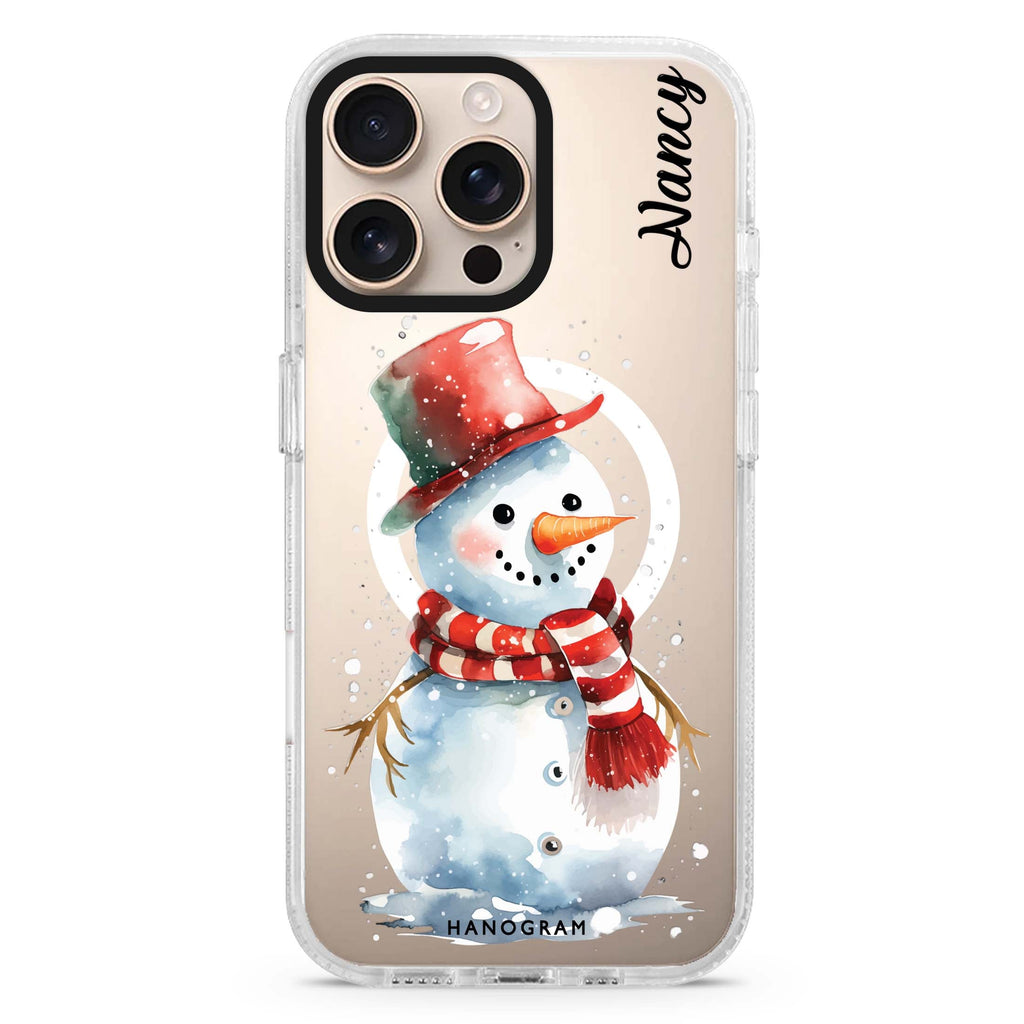 Frosted Snowman Bliss MagSafe Compatible Ultra Clear Case