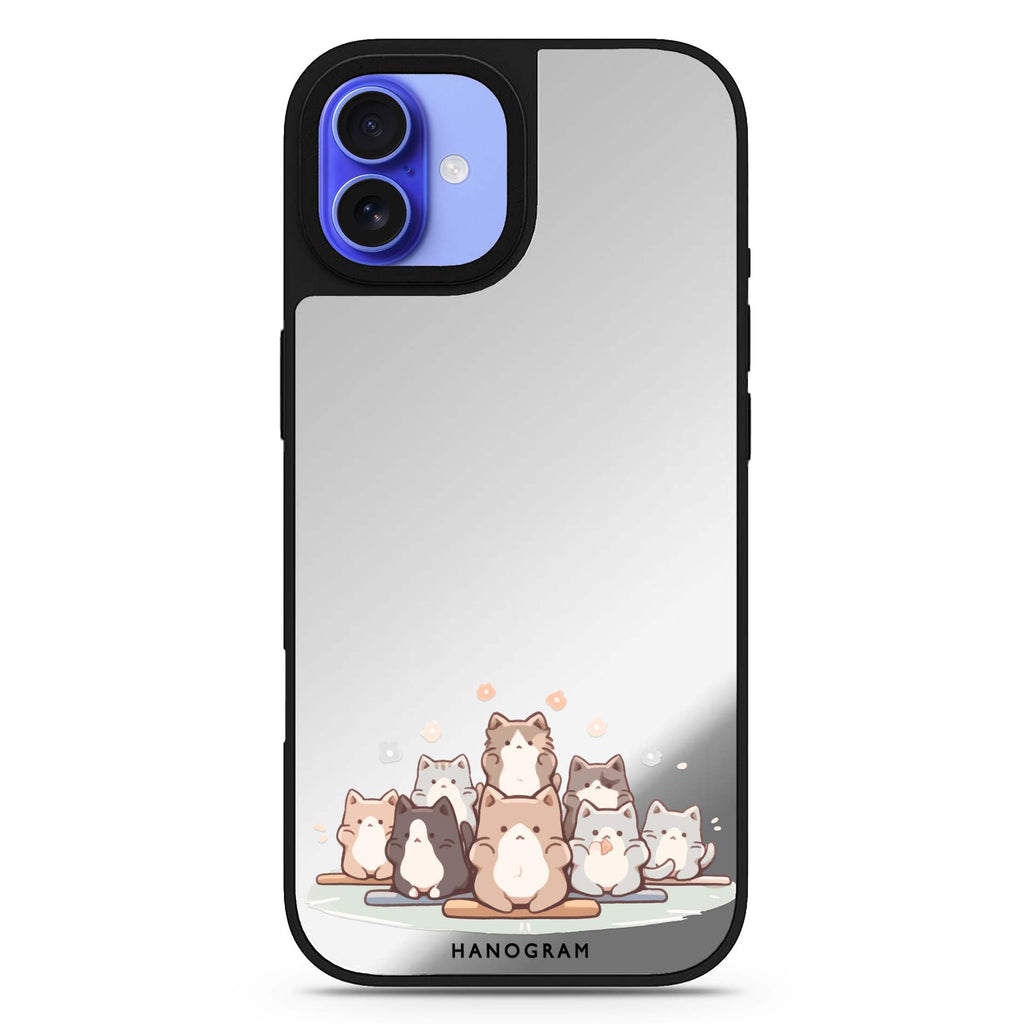 Reflective iPhone 16 Mirror Case – Cherry tree Design