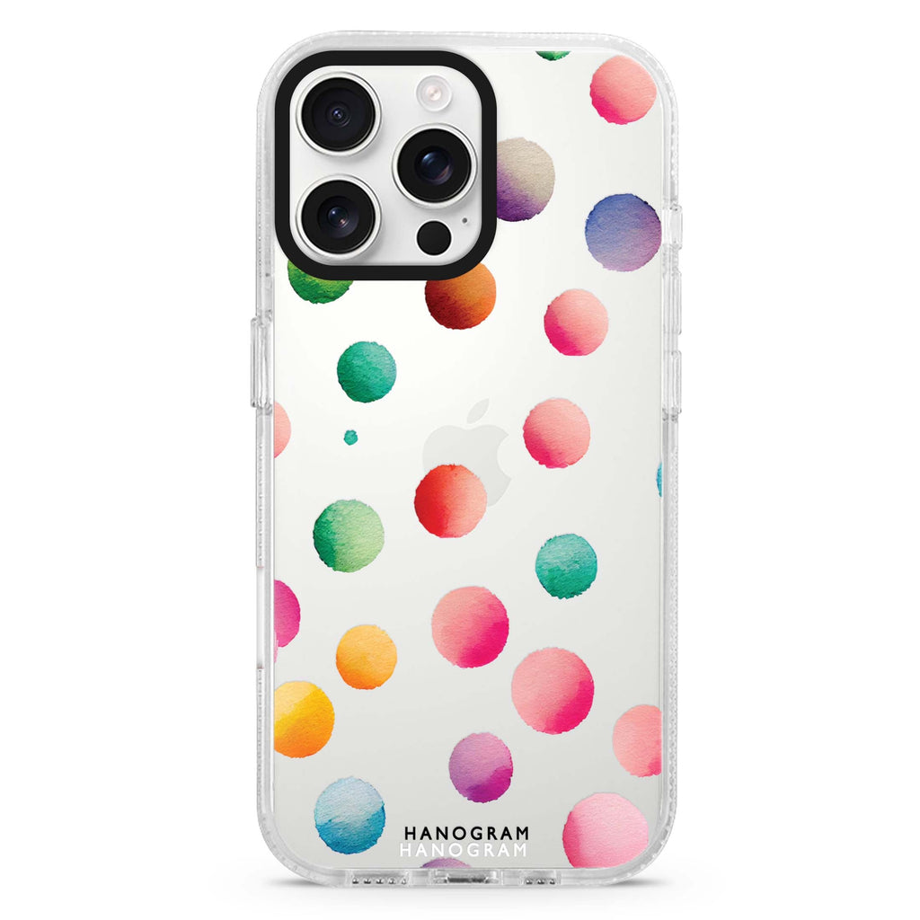 Watercolour Polka Dot iPhone 14 Pro Ultra Clear Case