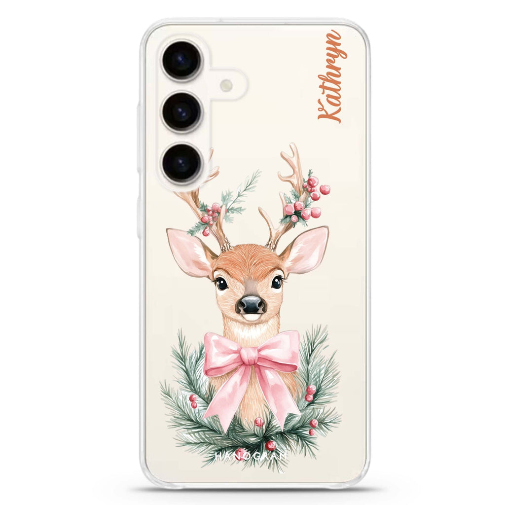 Pastel Deer Charm Galaxy Ultra Clear Case