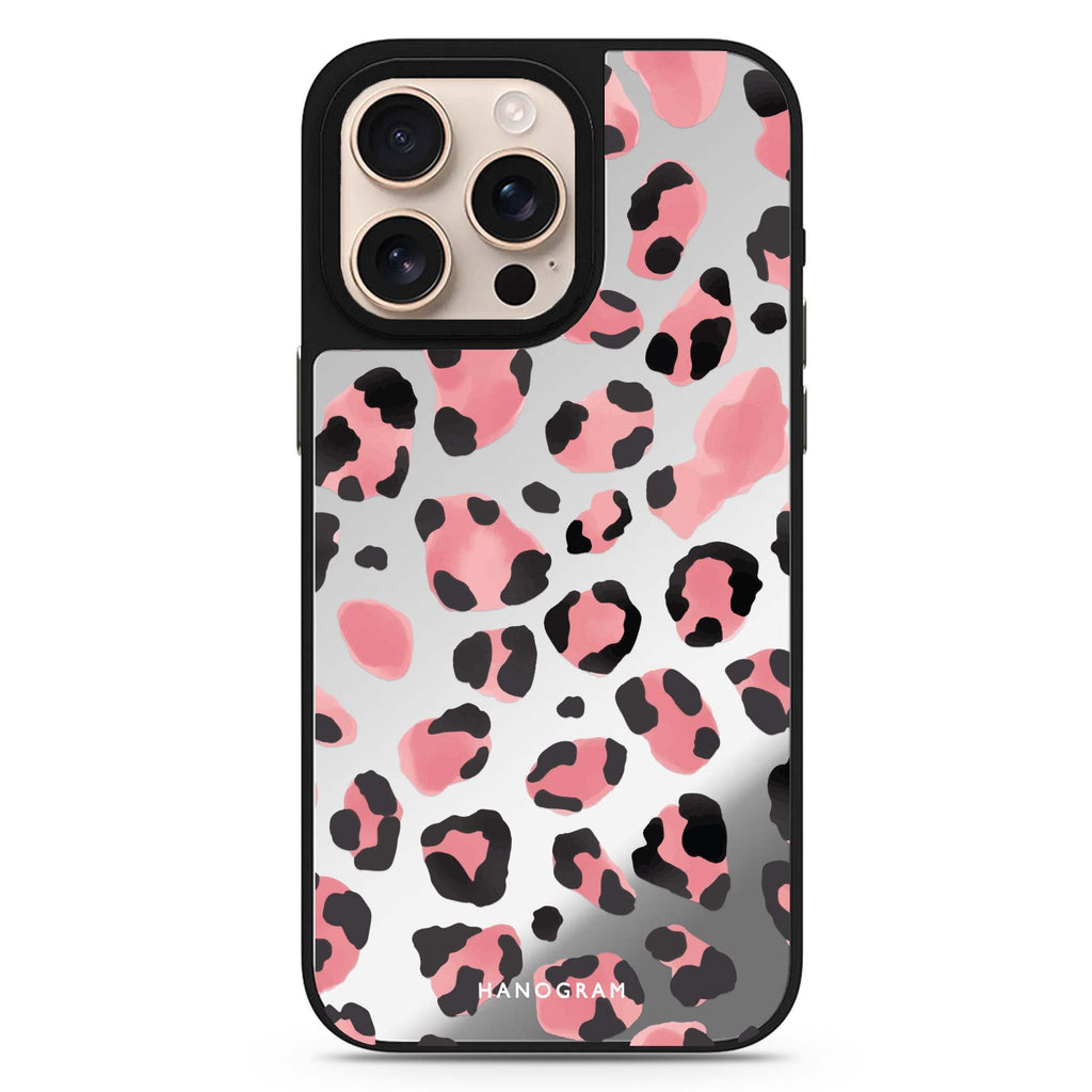 Reflective iPhone 16 Pro Mirror Case – Spotted Glamour Design