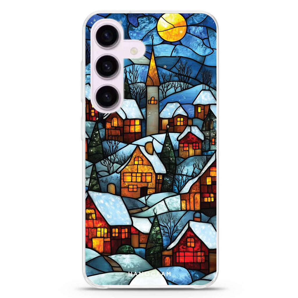 Frosted Village Glow Galaxy Ultra Clear Case