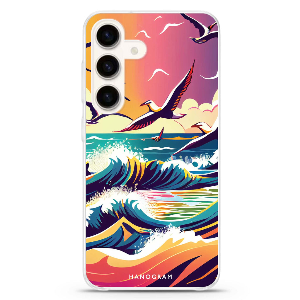 Waves & seagulls Samsung Galaxy Ultra Clear Case