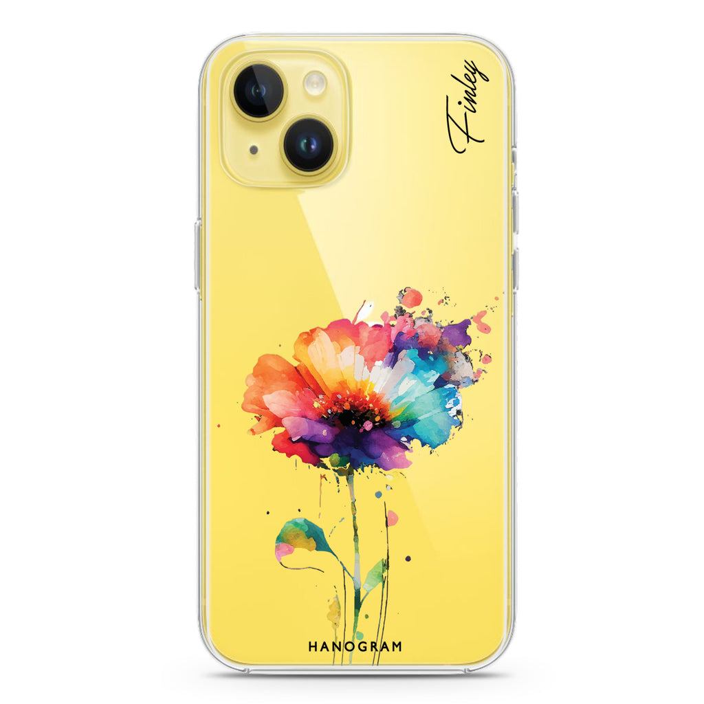 A Beautiful Watercolour Flower iPhone 14 Plus Ultra Clear Case