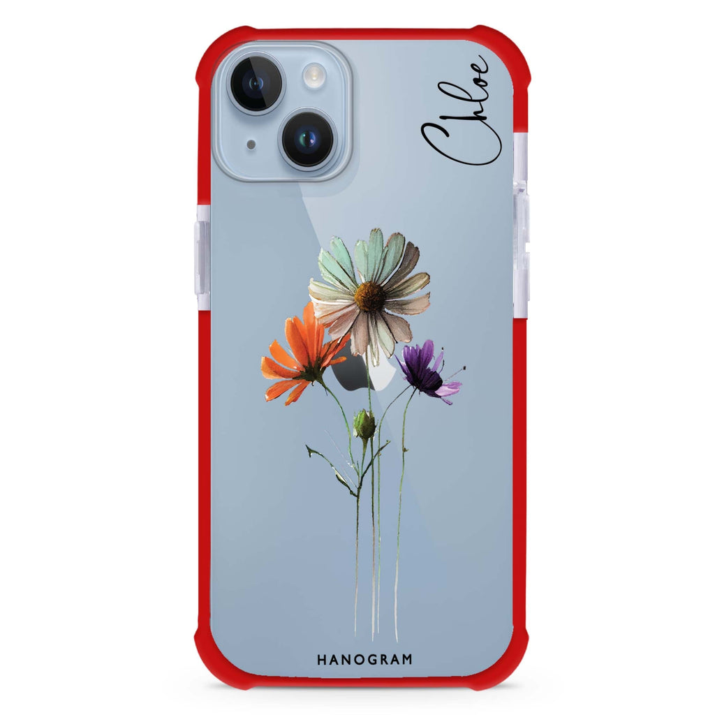 A watercolour floral iPhone 15 Ultra Shockproof Case