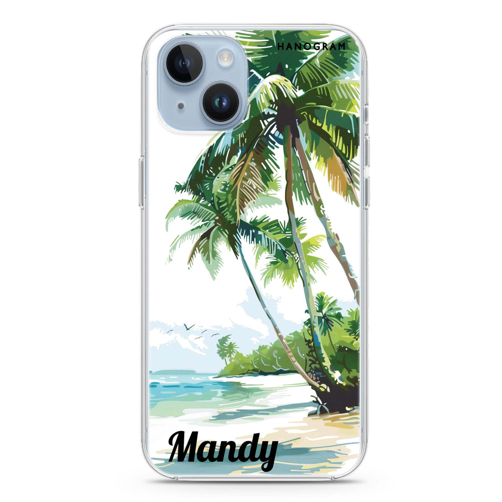 Tropical Tranquility iPhone 15 Ultra Clear Case