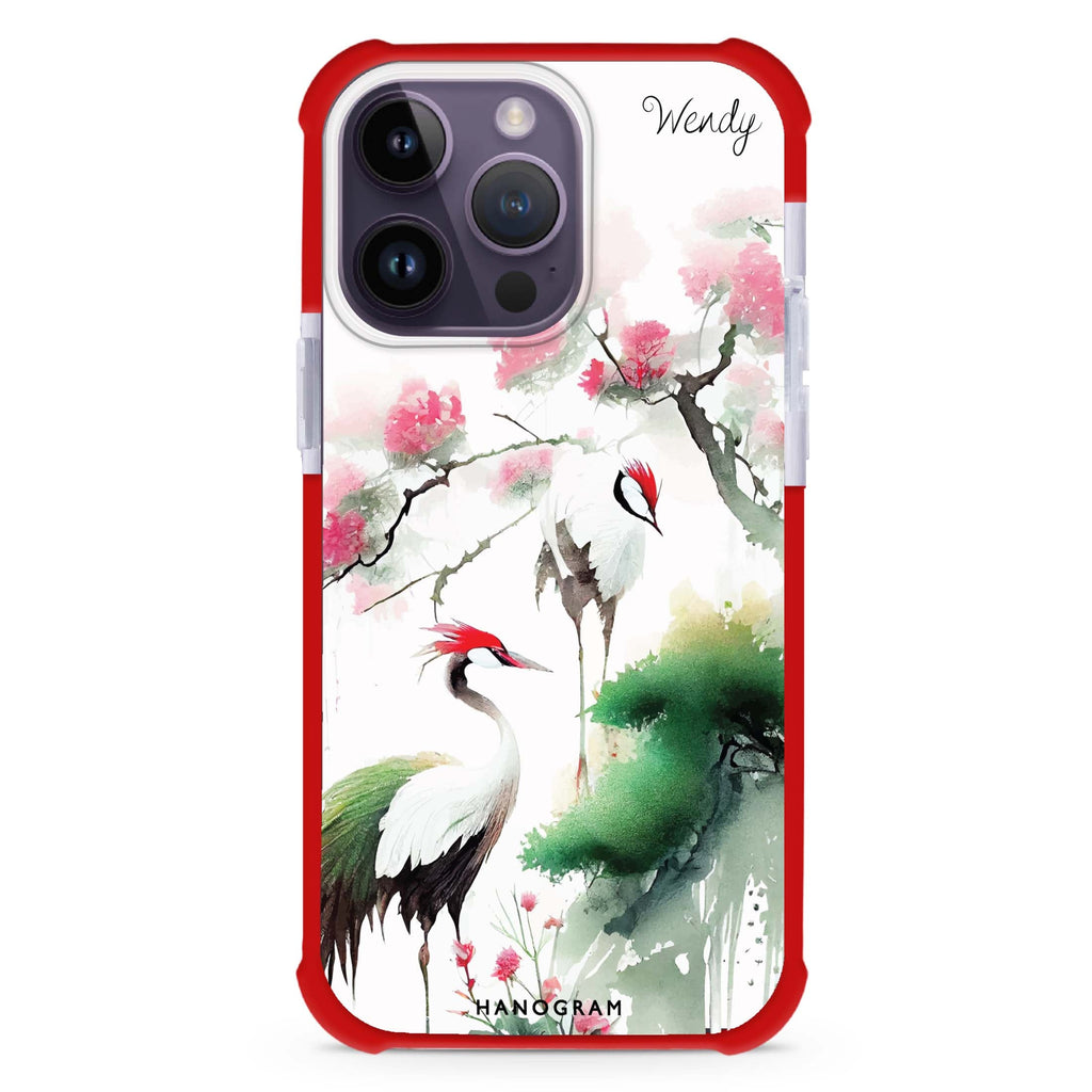 Pines & cranes iPhone 15 Pro Max MagSafe Compatible Ultra Shockproof Case