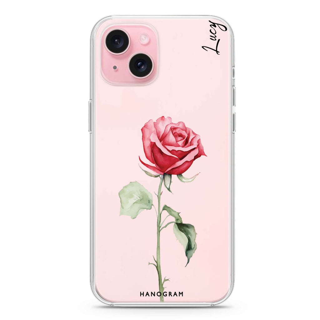 Rose Radiance iPhone 15 plus Ultra Clear Case