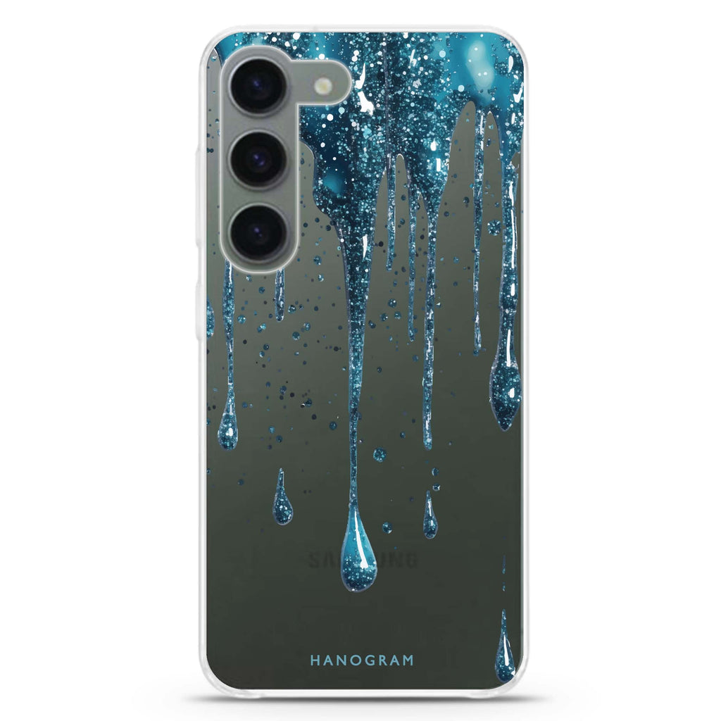 Aqua Shimmer Samsung Galaxy S23 Plus Case - Personalized and Stylish Protection