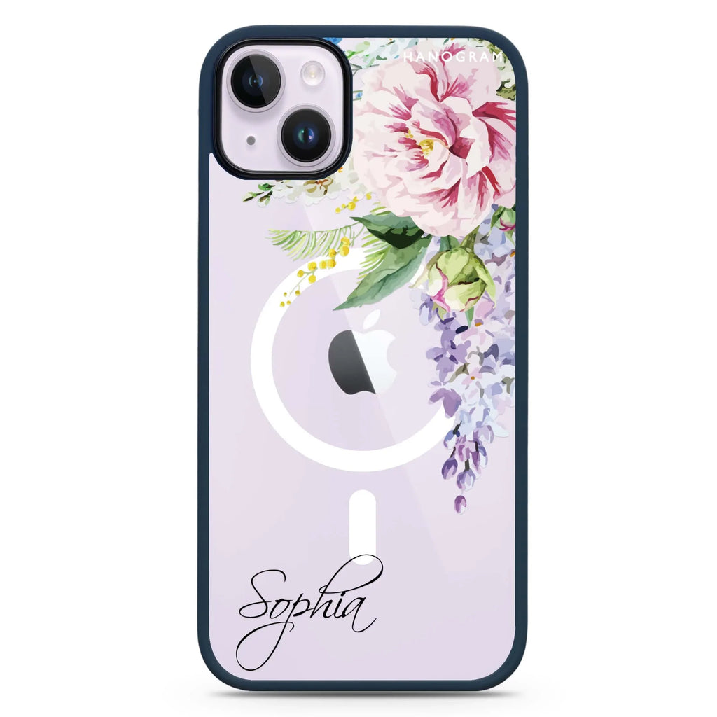 Tropical Floral II iPhone 14 MagSafe Compatible Impact Guard Bumper Case