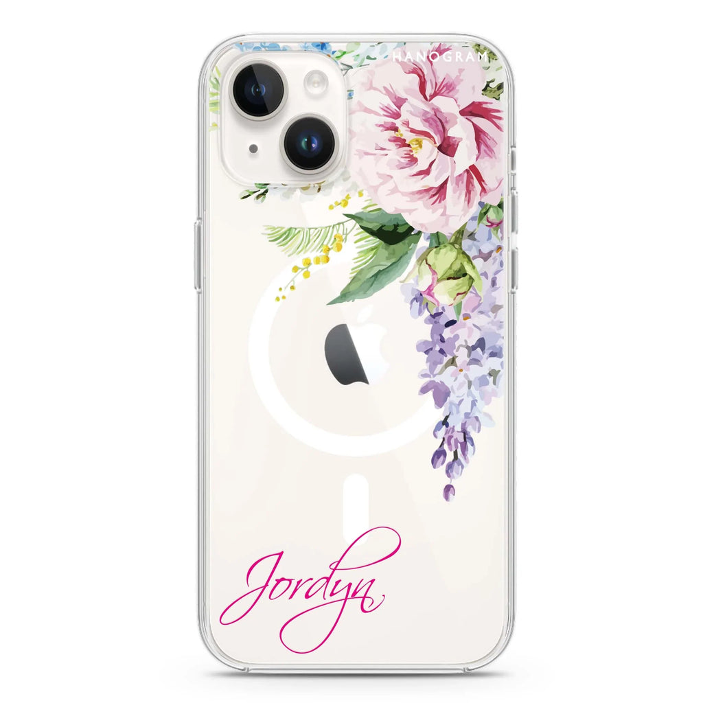 Tropical Floral II iPhone 13 MagSafe Compatible Ultra Clear Case