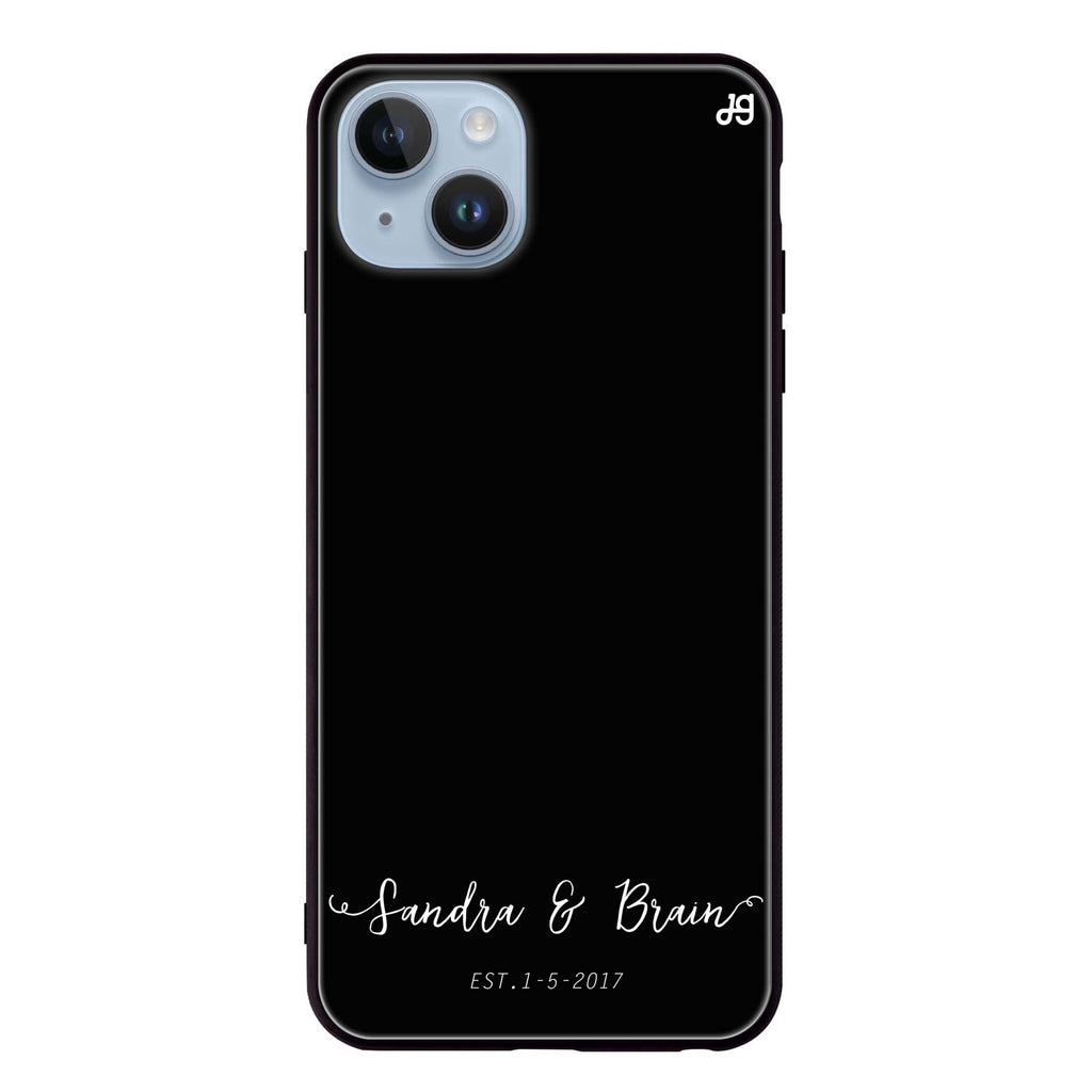 You & Me & Our Date iPhone 13 Glass Case