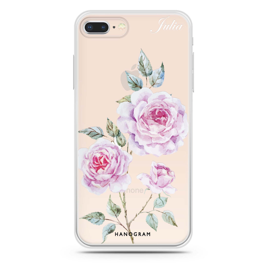 Simple Floral iPhone 7 Plus Ultra Clear Case