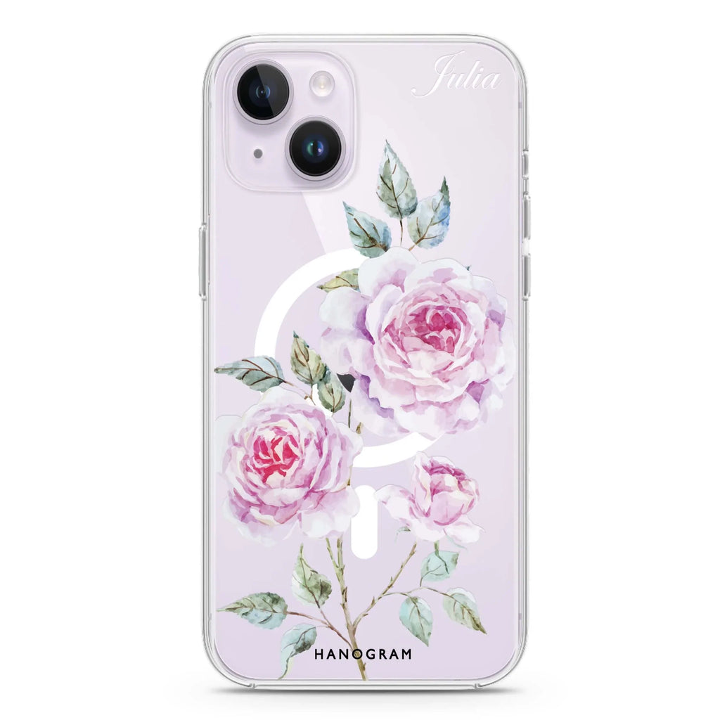 Simple Floral iPhone 13 MagSafe Compatible Ultra Clear Case