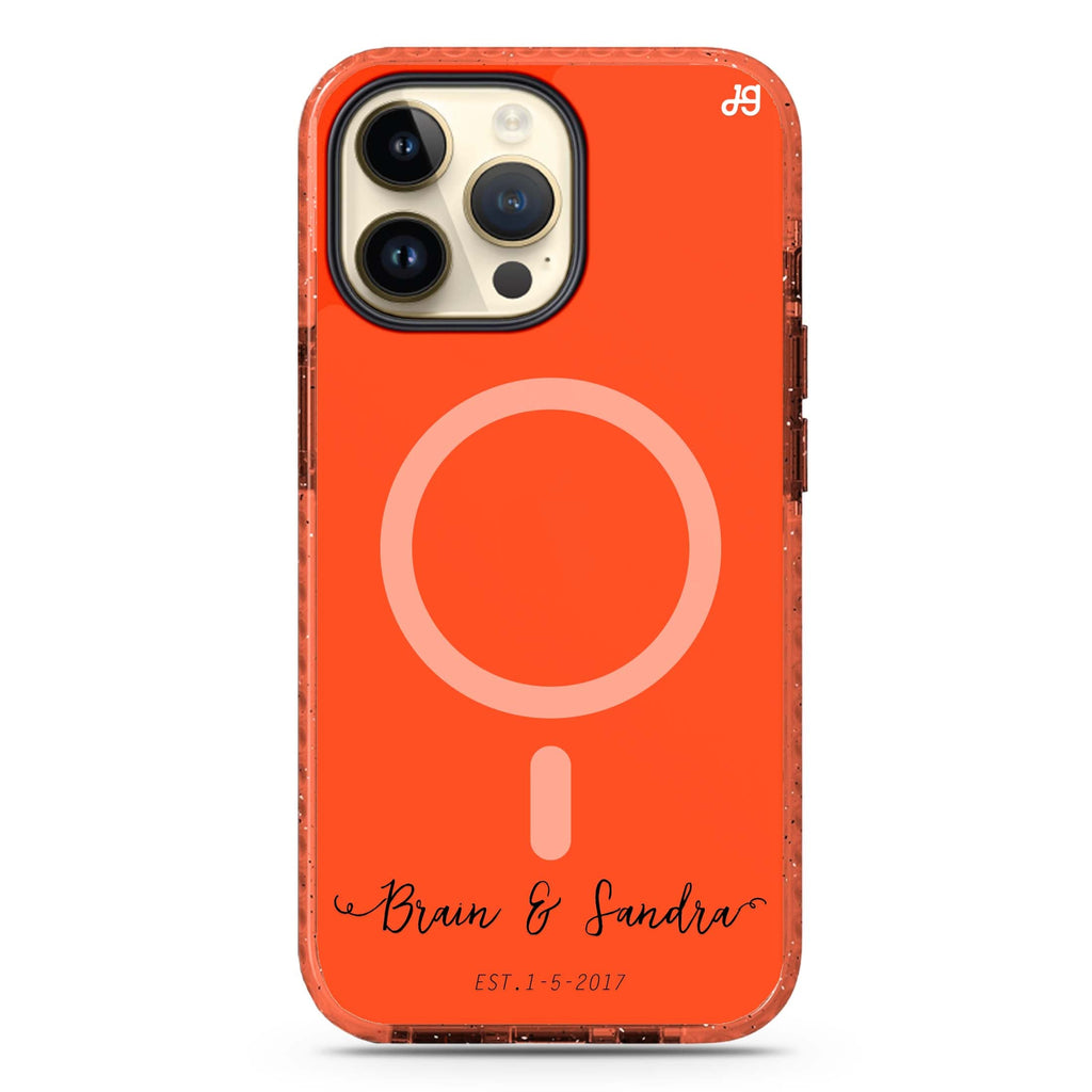 You & Me & Our Date iPhone 14 Pro Max MagSafe Compatible Durashock Case