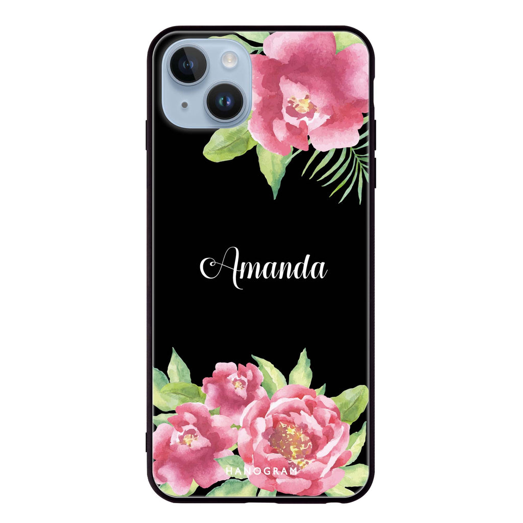 Watercolor Paeonia iPhone 14 Glass Case