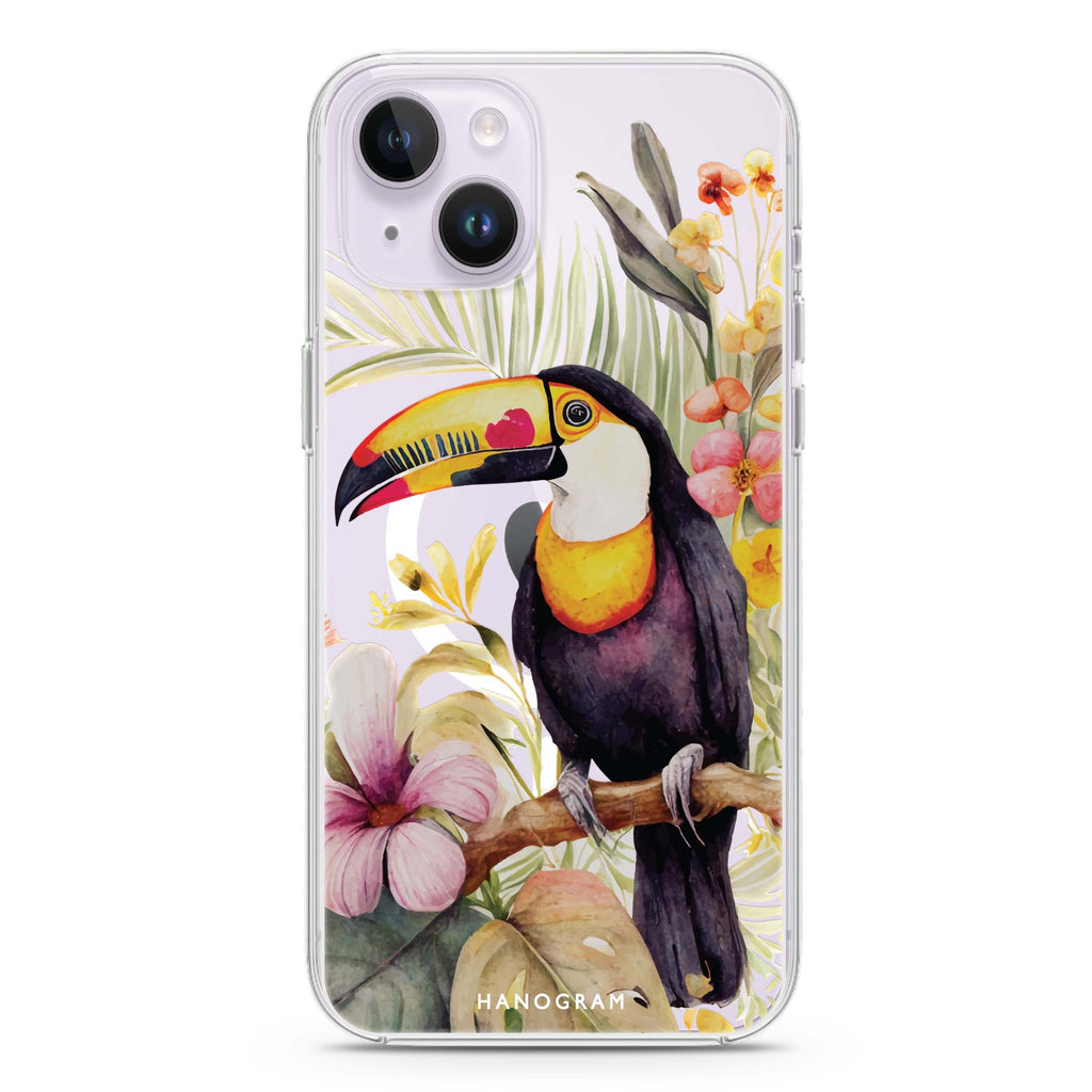 Tropical bird iPhone 13 MagSafe Compatible Ultra Clear Case