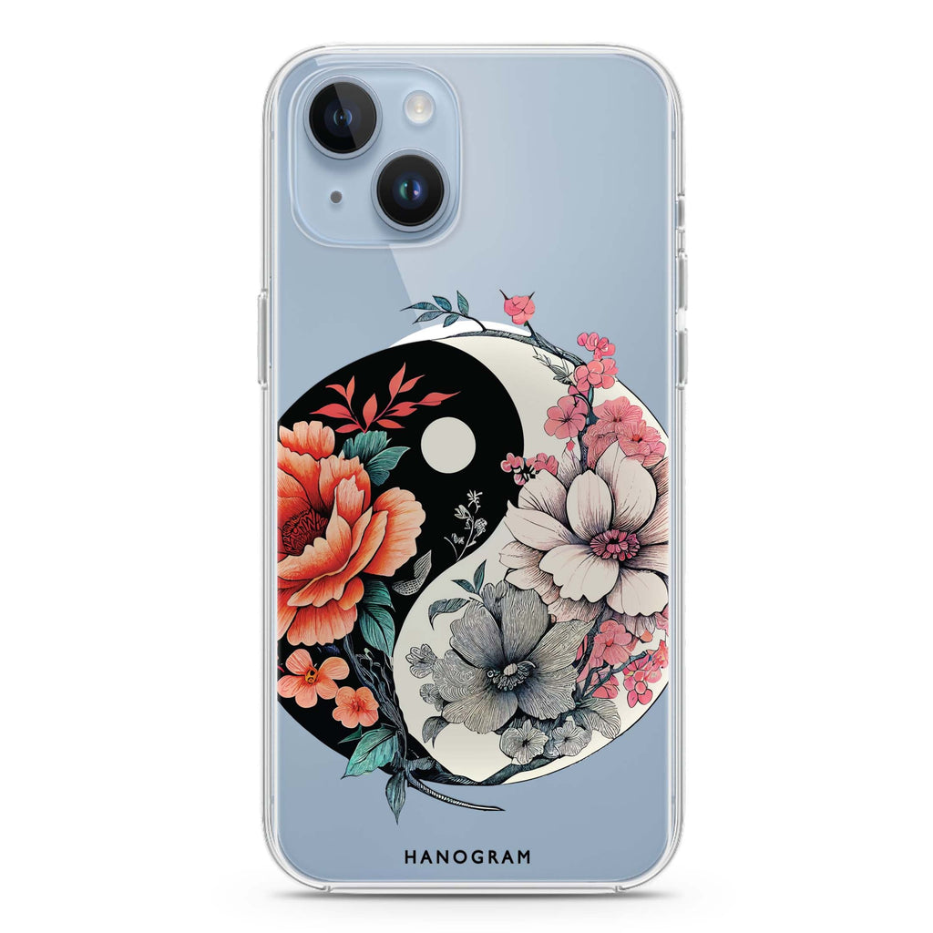 Floral & Tai Chi iPhone 13 MagSafe Compatible Ultra Clear Case