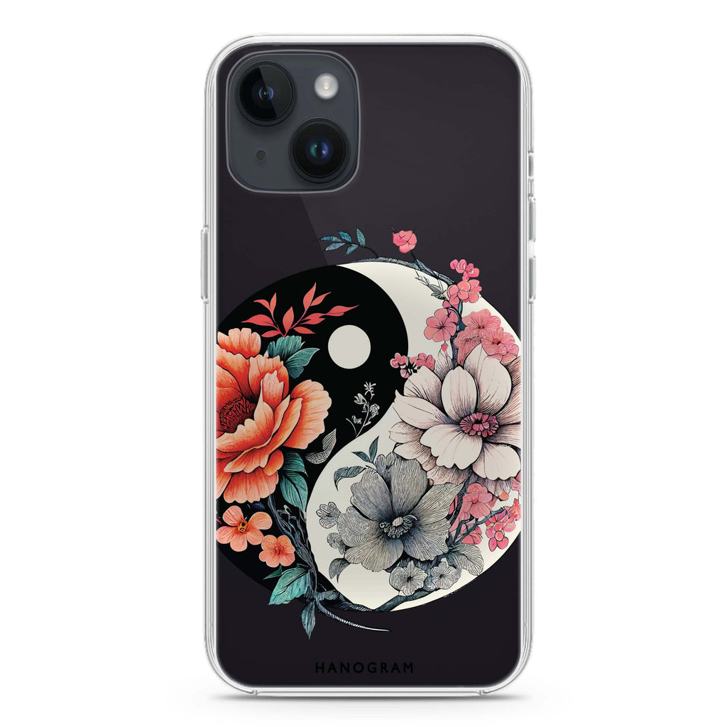 Floral & Tai Chi iPhone 14 Plus Ultra Clear Case