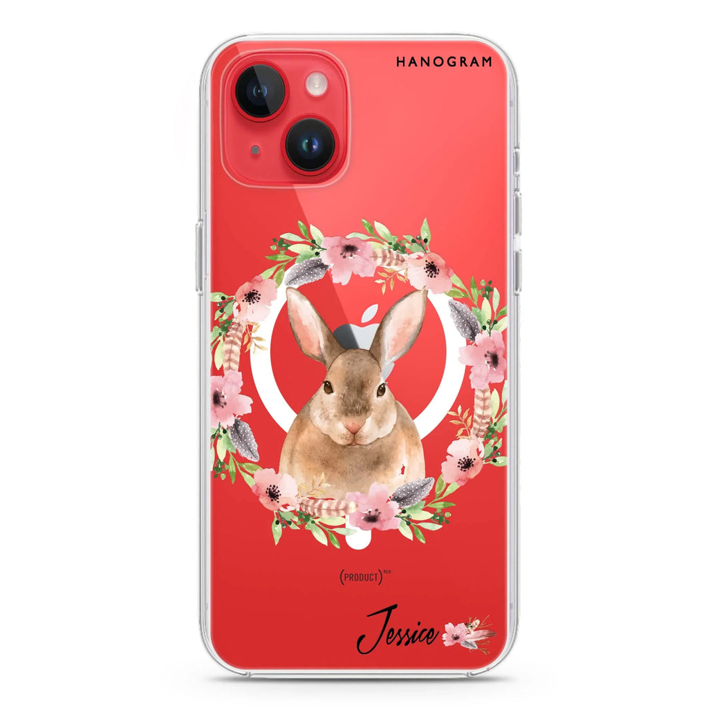 Floral Rabbit iPhone 13 MagSafe Compatible Ultra Clear Case