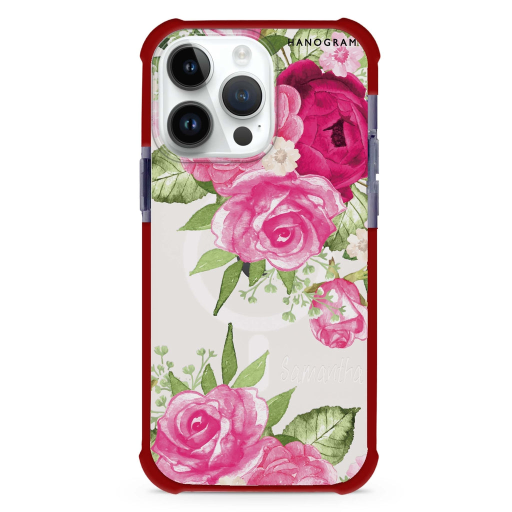 Watercolor Rose iPhone 12 Pro Max MagSafe Compatible Ultra Shockproof Case