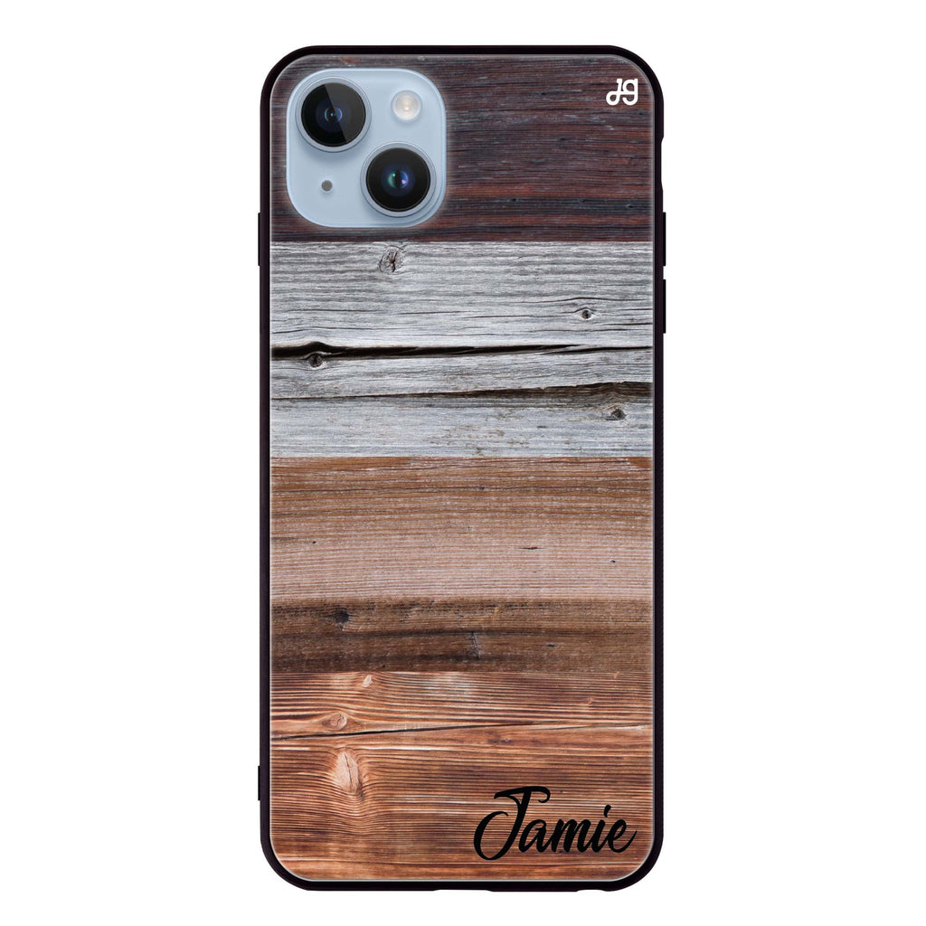 Wood Grain Varigegated iPhone 13 Glass Case