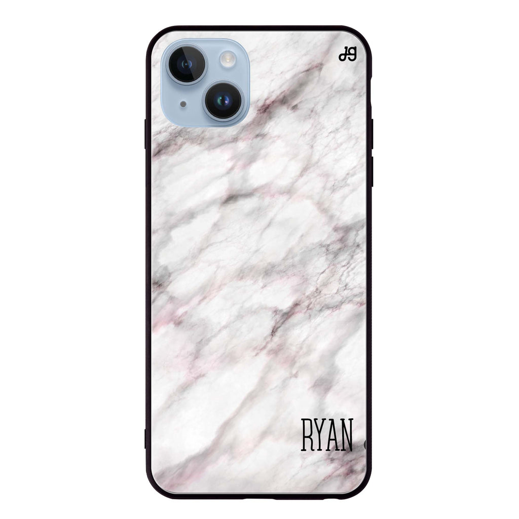 White Marble iPhone 13 Glass Case