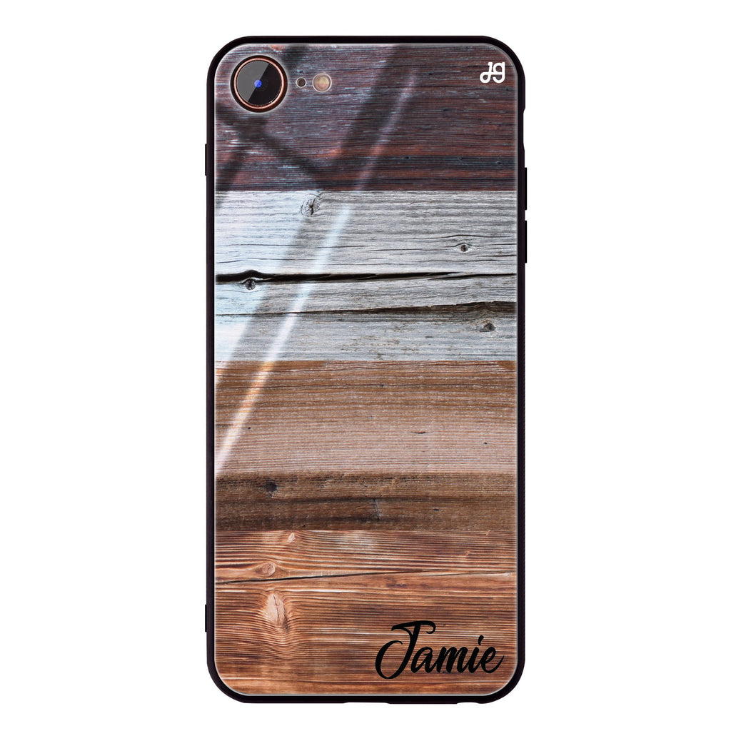 Wood Grain Varigegated iPhone 7 Glass Case