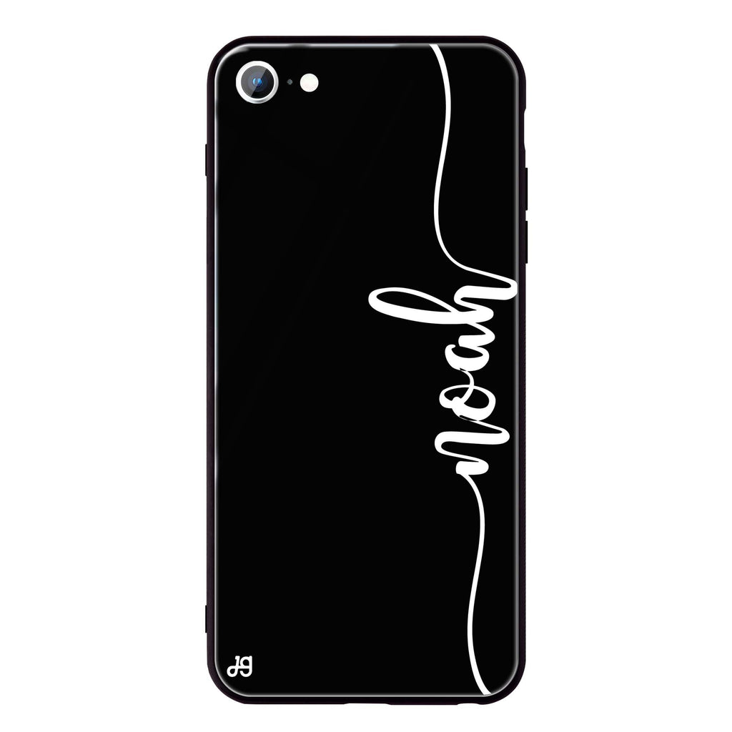 Vertical Script Handwritten iPhone SE Glass Case