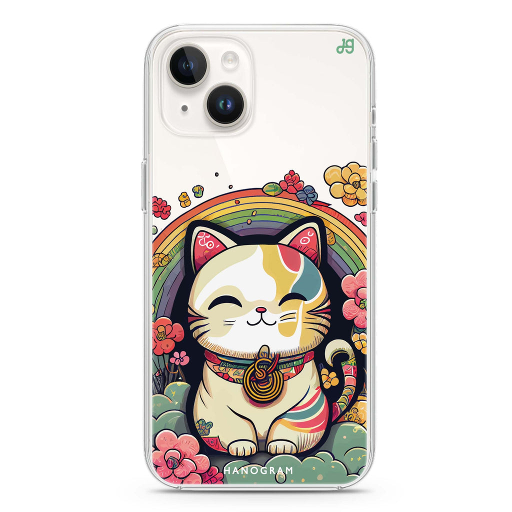 Japanese Lucky Cat iPhone 14 Plus Ultra Clear Case