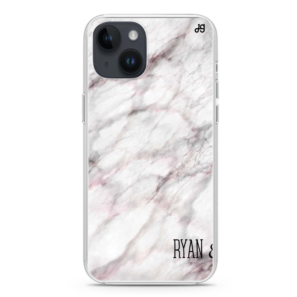 White Marble iPhone 14 Plus Ultra Clear Case