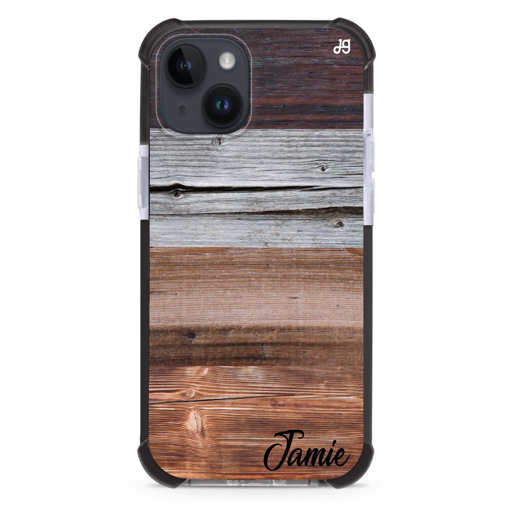 Wood Grain Varigegated iPhone 12 MagSafe Compatible Ultra Shockproof Case